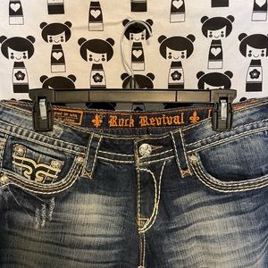 Rock Revival Kai Capri Size 29 Blue Jeans